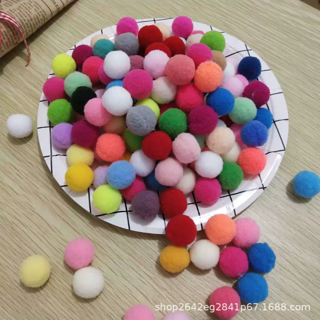 Поставки от производителя, разноцветные высокоэластичные меховые шарики, плюшевые шарики, полипропиленовые шелковые шарики, шарики из беберри, аксессуары для игрушек ручной работы, меховые шарики