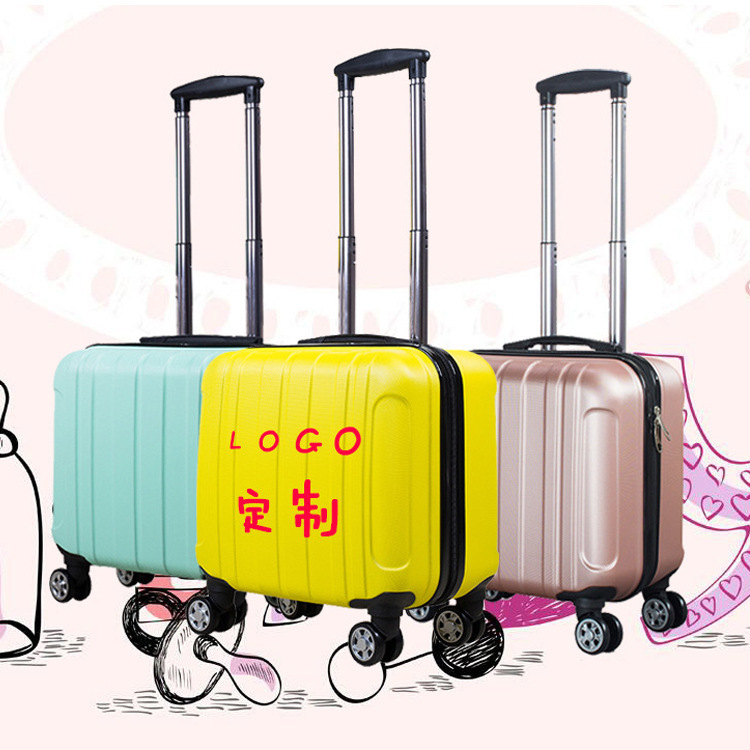 18 inch universal wheel small children trolley case 16 luggage case ABS travel case 17 boarding case logo customization