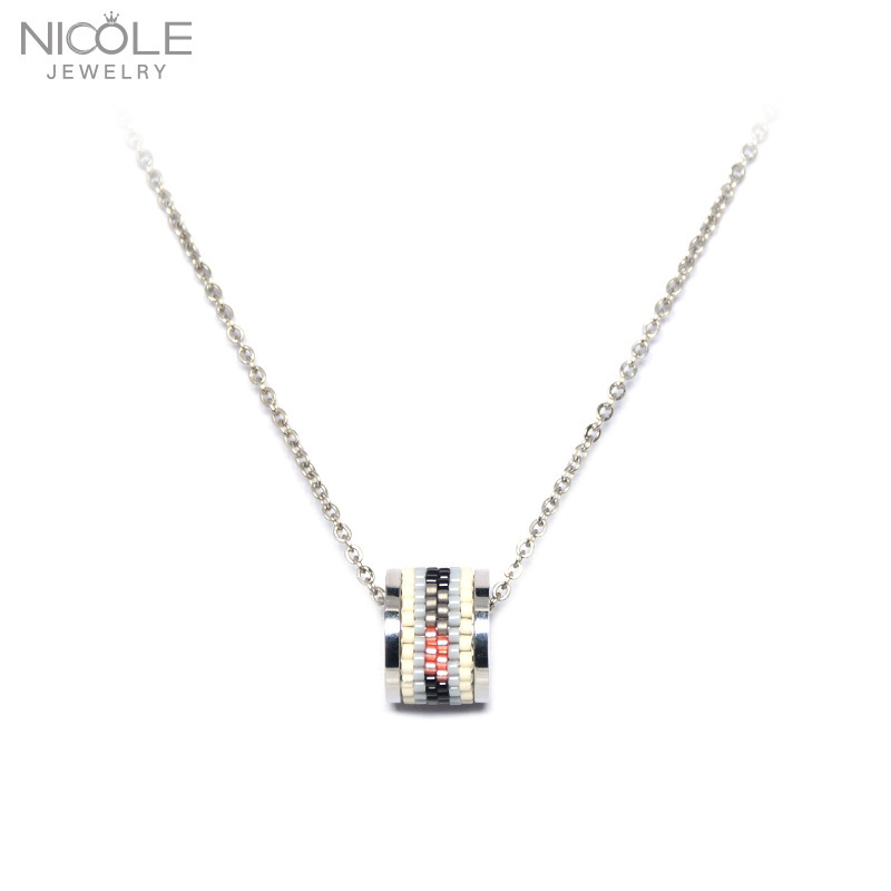 Qixi día de San Valentín pareja collar japonés importado vidrio arroz perlas collar Amazon Venta caliente joyería ventas directas de la fábrica