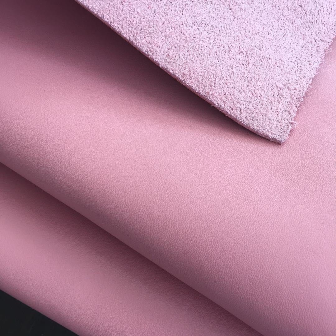 Factory wholesale leather paste super thousand light pink shoe material leather