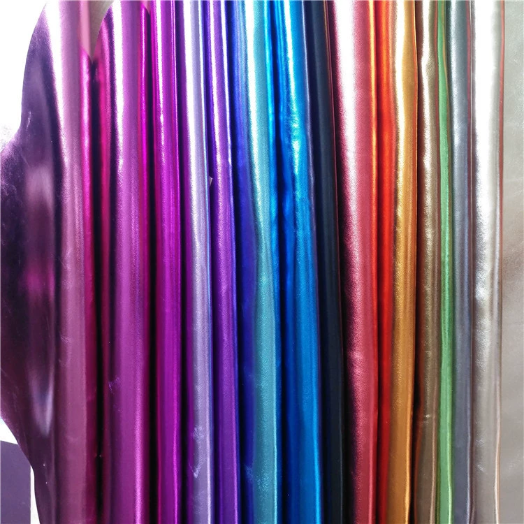 Металлическая кожа сумки одежды кожи одежды фильма ПУ золота и серебра зерна наппа полная перламутровая