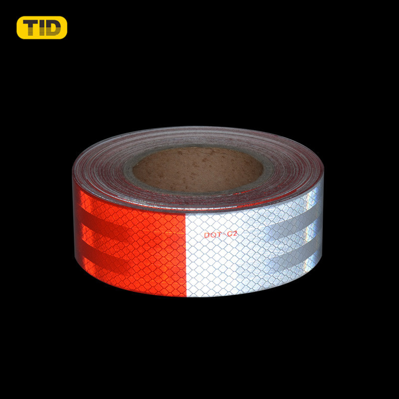 DOT欧标货车反光贴条 红白车身贴 反光标识膜出口
