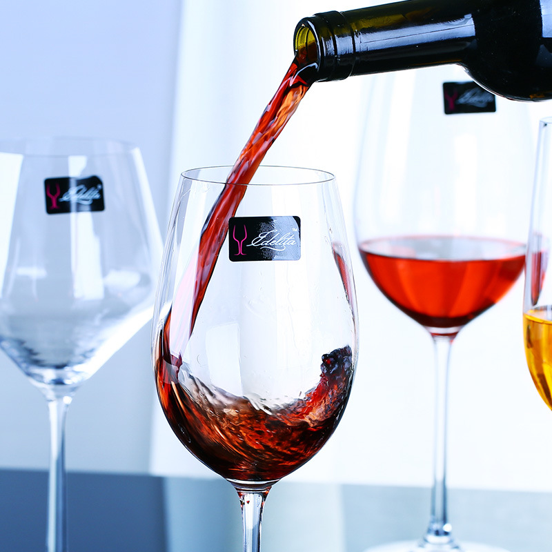 Venta al por mayor idlita copa de vino tinto copa de vino blanco copa de champán Gran Vidrio de Borgoña copa de cristal
