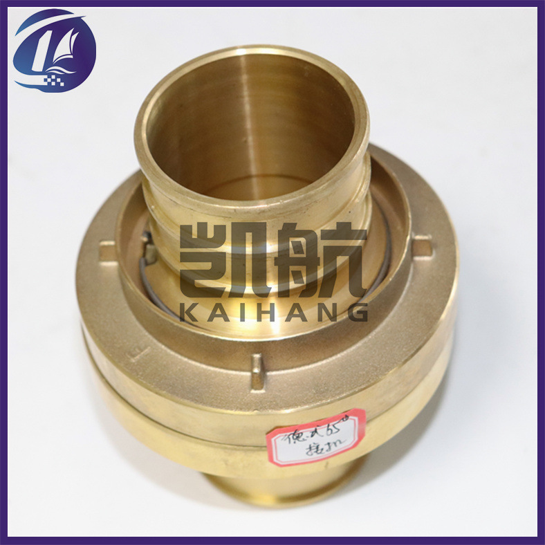 德式接扣船用DN40/50/65消防水带铜接口扎带式水龙带接头