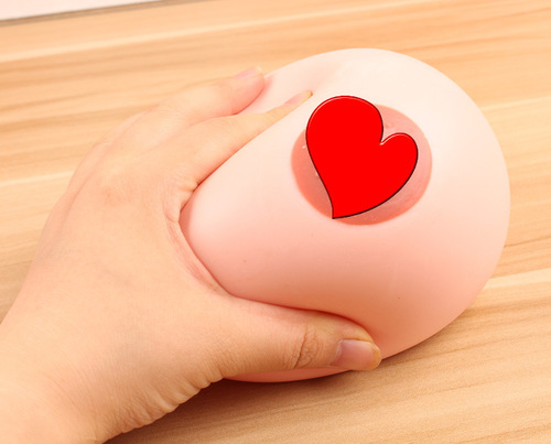 Venting wave simulation milk ball, Mimi ball, squeeze water ball, prank gag toy simulation breast ball 13CM