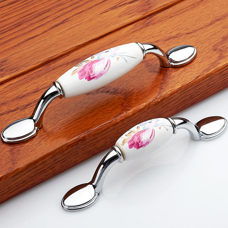 De estilo europeo de cerámica armario puerta del cajón pastoral moderno de estilo Europeo antiguo mango de un solo agujero manija al por mayor