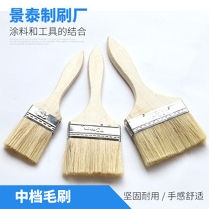 毛刷厂家批发白木烧烤刷不掉毛油漆刷子清洁烘焙工具刷子