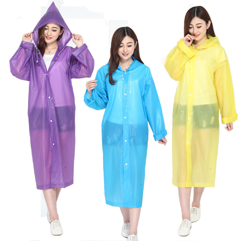 Men's and women's EVA non-disposable Transparent adult raincoat outdoor riding electric car poncho cape factory wholesale