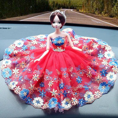Car ornaments – Car decoration car creative - red-floral-skirt