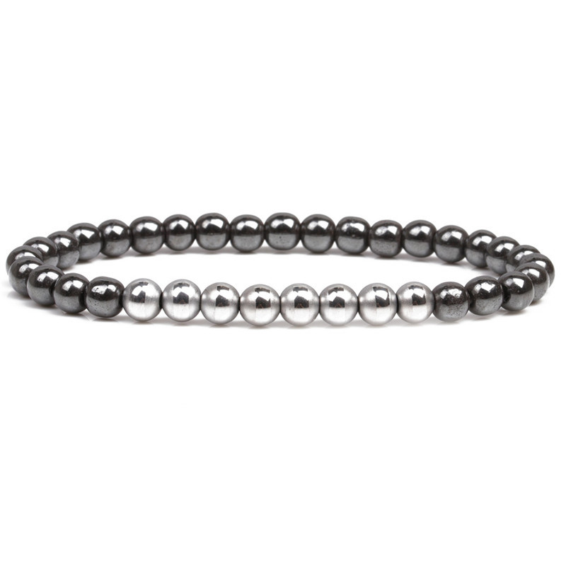 Comercio exterior transfronterizo AliExpress caliente 6mm magnética pulsera de Piedra Negro colorido pulsera de cuentas ventas directas de la fábrica