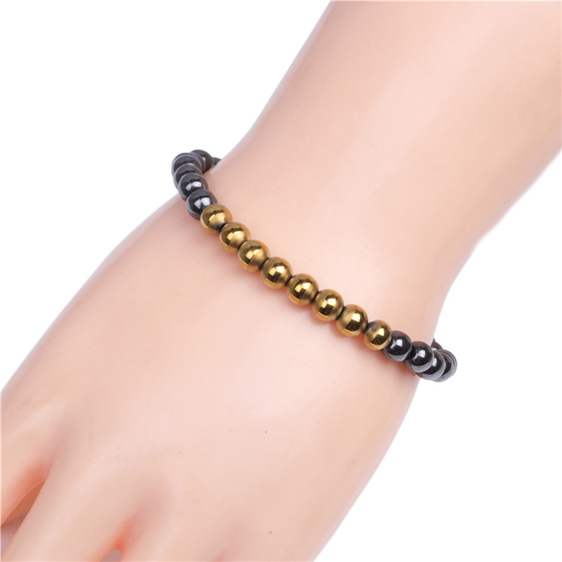 Comercio exterior transfronterizo AliExpress caliente 6mm magnética pulsera de Piedra Negro colorido pulsera de cuentas ventas directas de la fábrica