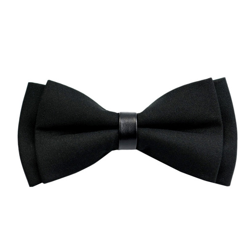 Men's solid plain color bow tie, elegant bow tie, double layer flat head, single color cotton bow tie
