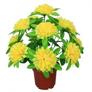 12头仿真菊花人造花厂清明节墓地仿真花批发公墓祭祀清明花假花束