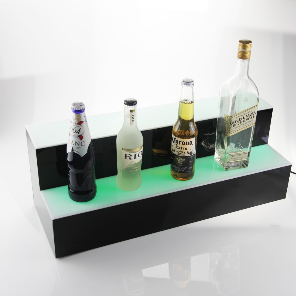 亚马逊亚克力阶梯酒架酒吧台阶酒展示架遥控彩色酒架2层3层洋酒架