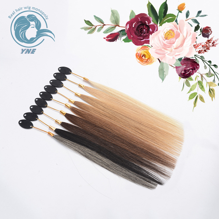 Real Hair Coil Human Hair Swatch Hairdressing Bleaching Dyeing Hair Bundle Wig Hair Coil Hair Coloring Practice Hair Bundle Accessories
