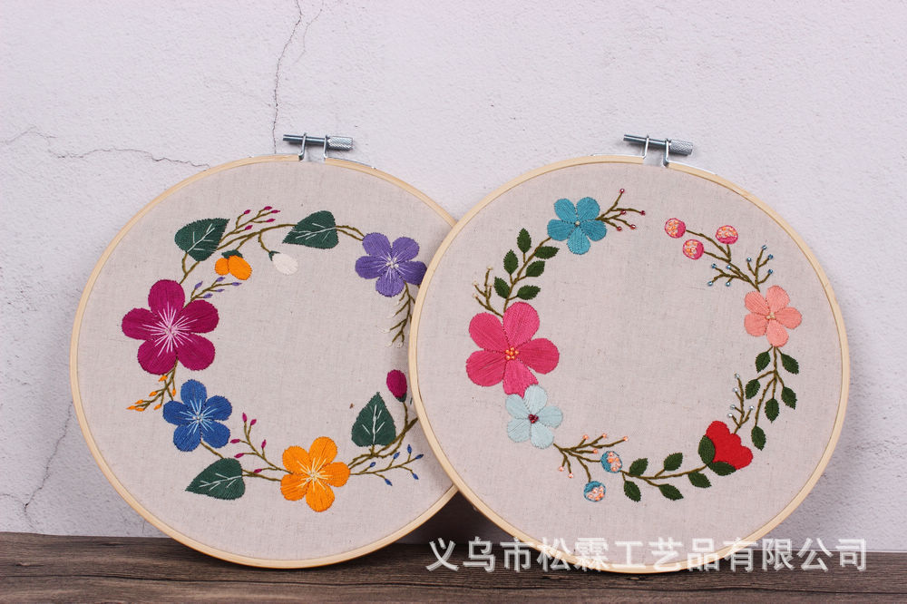 Directo de fábrica oujin hecho a mano DIY tela novato bordado europeo flores y plantas material paquete kit costura traje