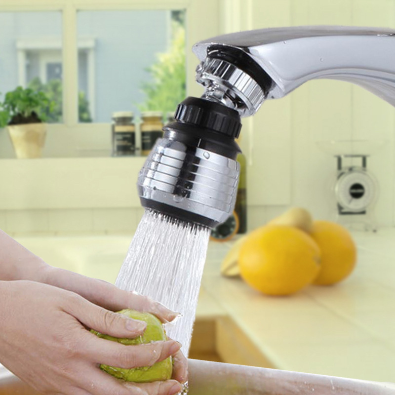 Kitchen Bathroom Water Nozzle 360 ° Follow-up Set Faucet Bubbler Faucet Shower Splash Head