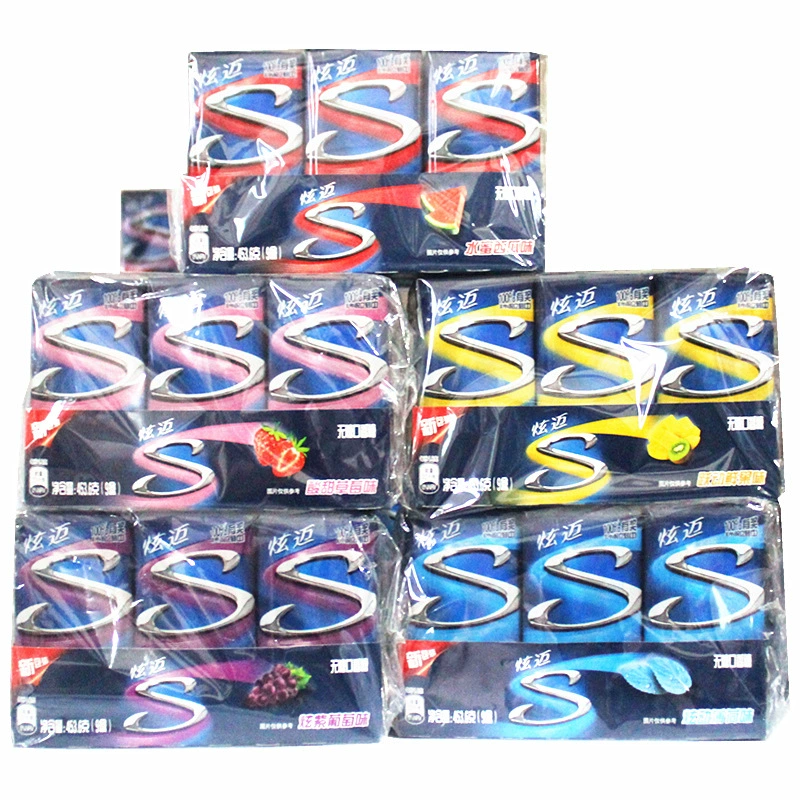 Жевательная резинка Xuanmai 28 50,4 г * 9 коробок жевательной резинки Mondelez без сахара, закуски из супермаркета оптом