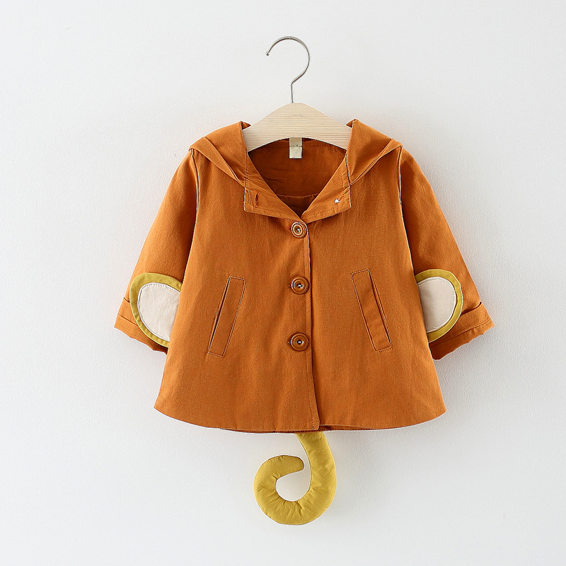 INS ropa de los niños al por mayor primavera y otoño nuevas niñas abrigo rompevientos personalizado bebé envío Q042 image 2
