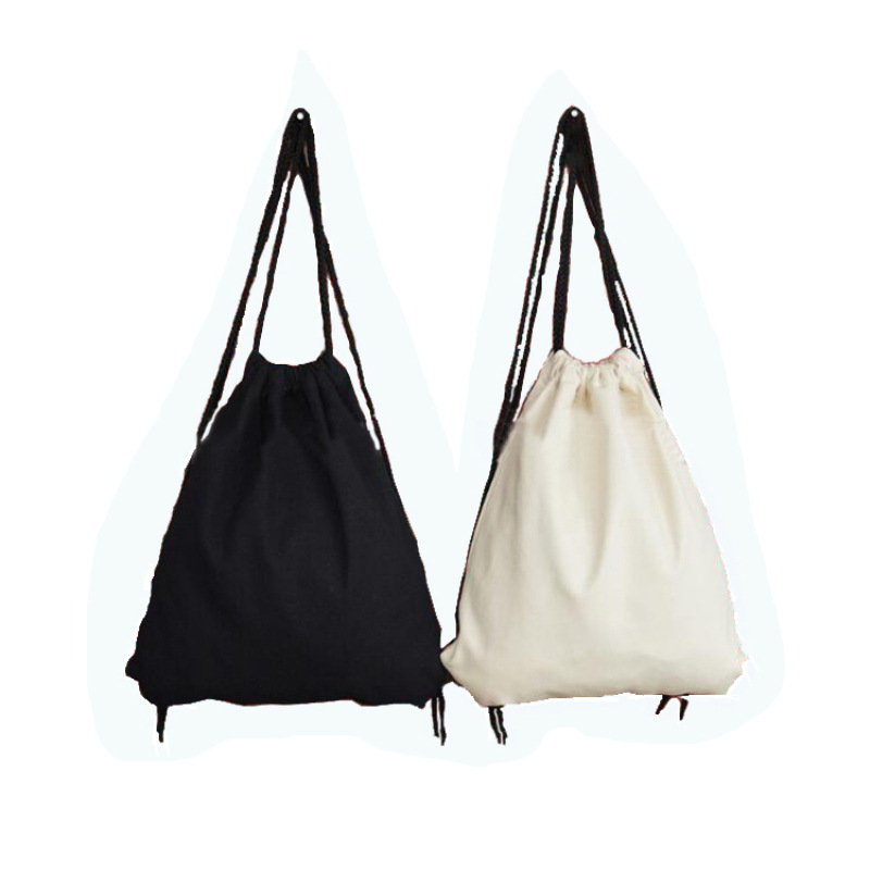 Bolsas de bolsa de paquete transfronterizas personalizadas en blanco bolsa de lona al por mayor cuerda de extracción tridimensional bolsa de polvo personalizada logo