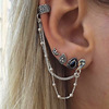 Set, retro earrings, ear clips, European style, wish