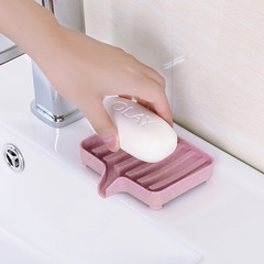 Wheat straw anti-slip belt groove drainage soap box soap box drainage rack sink bathroom storage rack