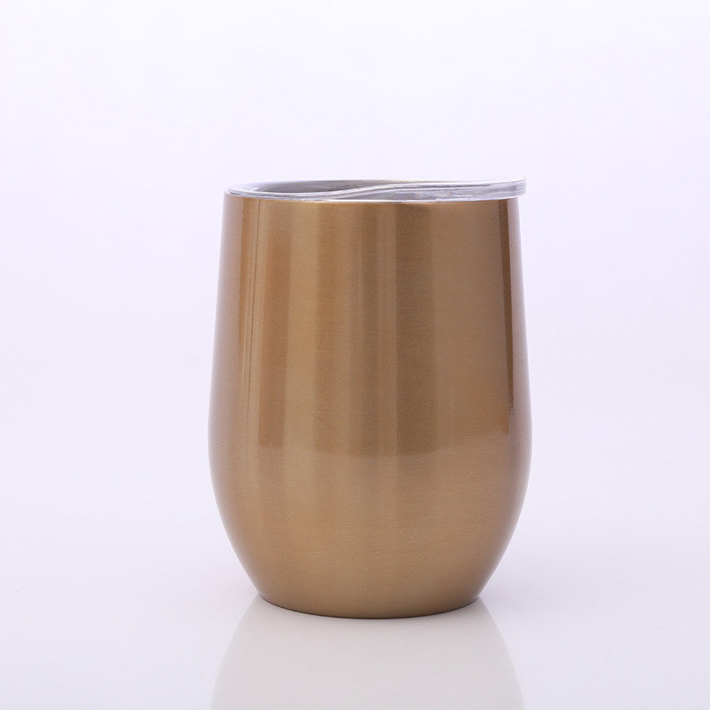 Entrega de una sola pieza 304 taza de cáscara de huevo de acero inoxidable taza de cóctel de acero inoxidable taza de pintura en aerosol taza de regalo al por mayor