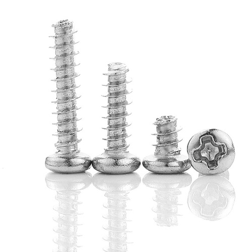 Wholesale PB galvanized cross head flat tail self-tapping screws, round head flat tail screw, M3|M4|M5 self-tapping screws
