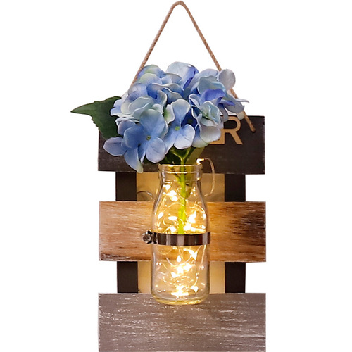 ins wooden background wall hydroponic wall hanging creative plant vase green radish container living room wall decoration pendant