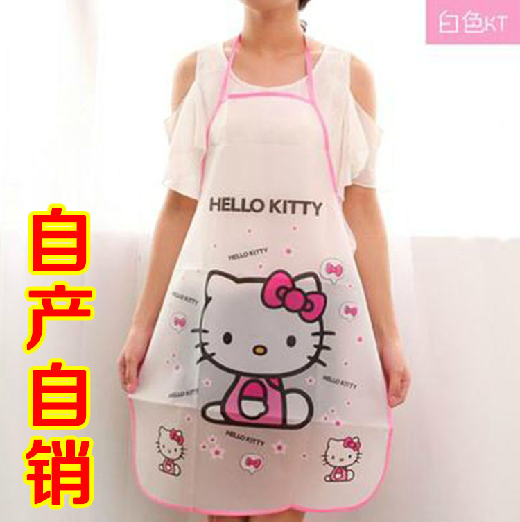 Delantal de princesa lindo de dibujos animados cocina a prueba de aceite impermeable sin mangas medio delantal una variedad de opcionales