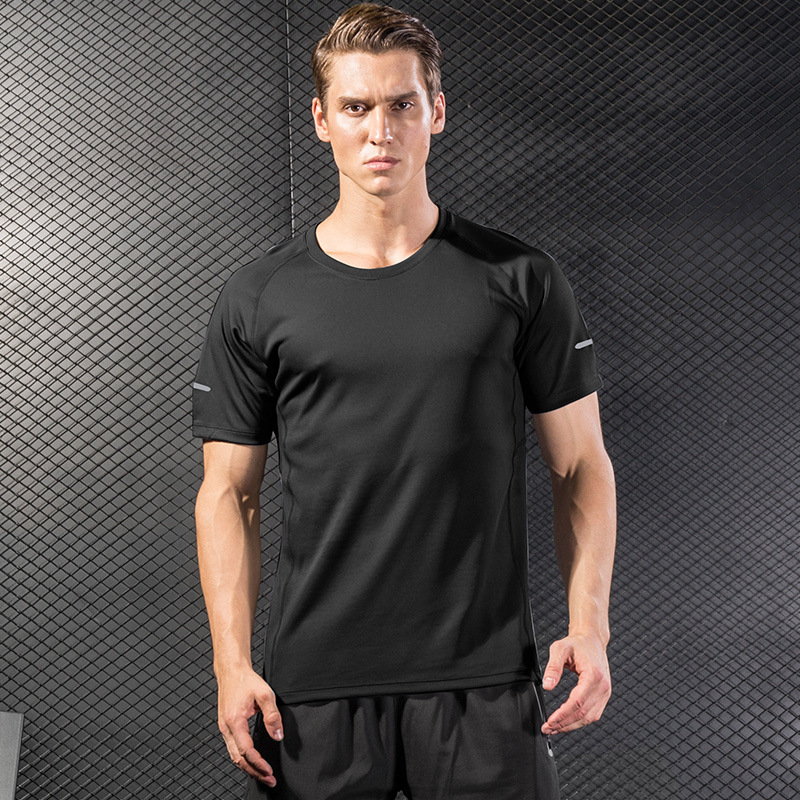 Ropa de entrenamiento para hombres, camiseta de cuello redondo, baloncesto, camiseta de entrenamiento, camiseta transpirable, camiseta de entrenamiento, camiseta de mangas cortas
