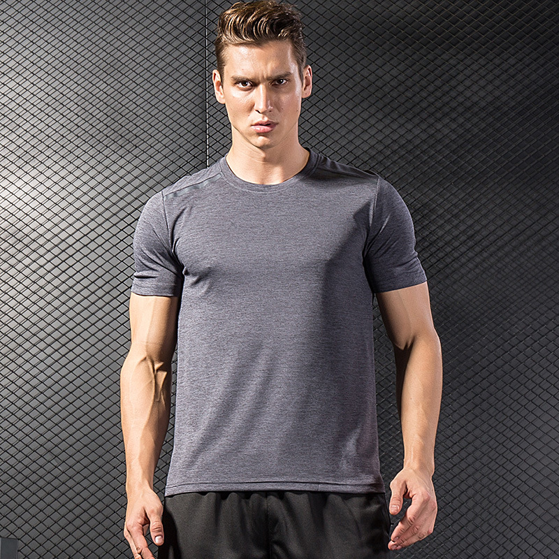 Ropa de entrenamiento para hombres, camiseta de cuello redondo, baloncesto, camiseta de entrenamiento, camiseta transpirable, camiseta de entrenamiento, camiseta de mangas cortas