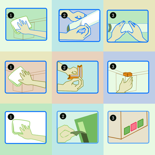 T1C4 thickened and widened protective strip set baby table corner anti-collision baby safety table edge protection anti-collision strip