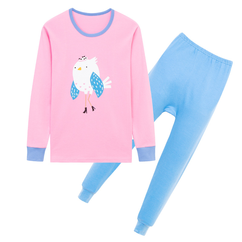 Fábrica al por mayor adolescentes medio y grandes Niños Niñas Ropa interior conjunto niñas otoño ropa pantalones largos ropa interior delgada conjunto