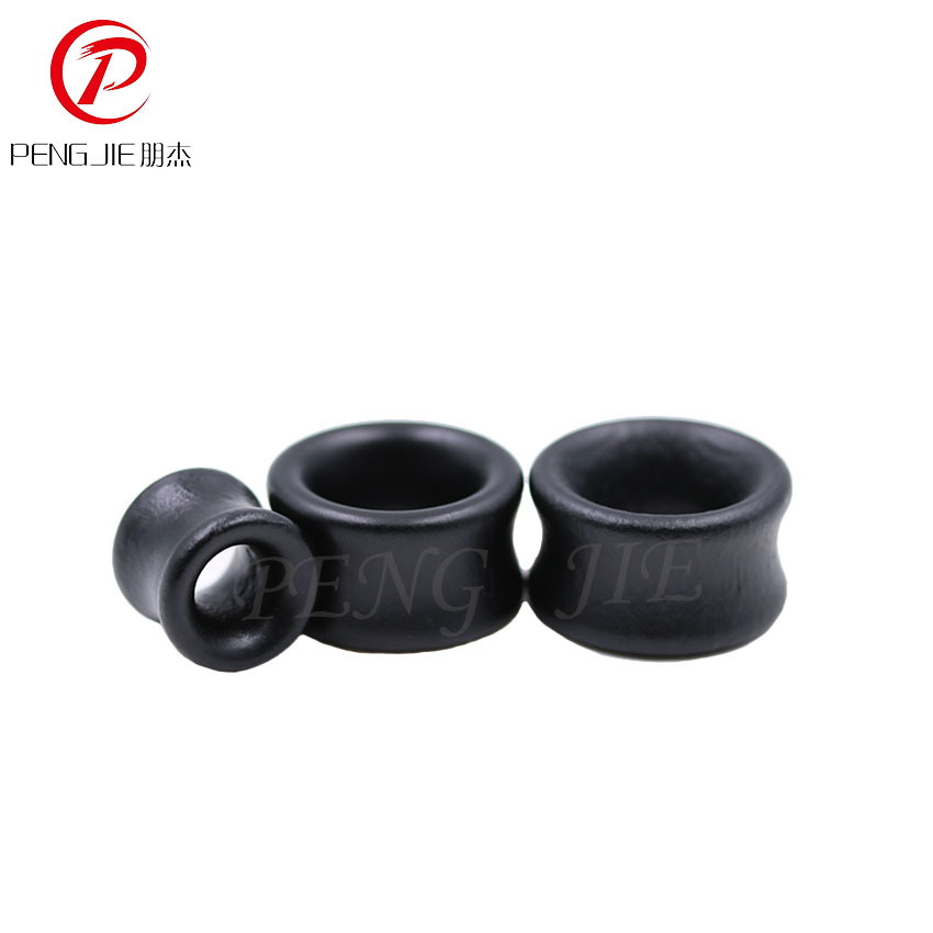 Pengjie negro madera hueco europeo y americano piercing joyería