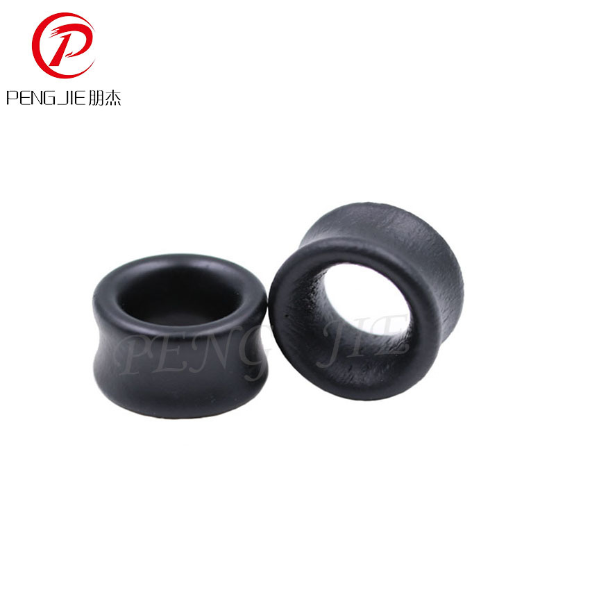 Pengjie negro madera hueco europeo y americano piercing joyería