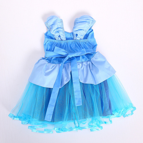 Children's Elsa Princess Dress Frozen Snow Queen Puffy Skirt Baby Elsa Baby Dress Summer