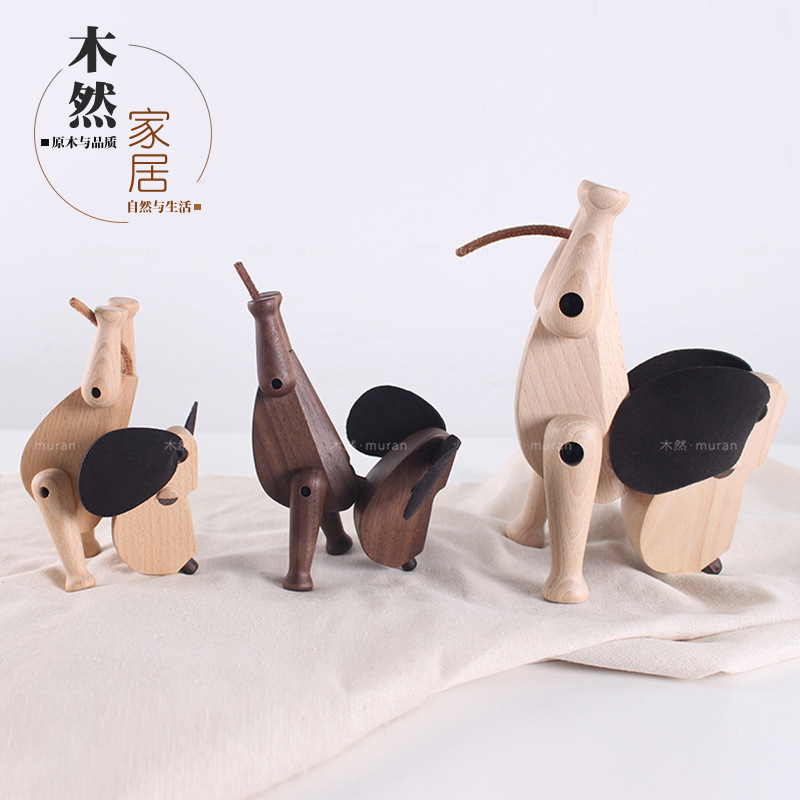送闺蜜生日礼物木质家居礼品 小狗创意装饰品 家具饰品摆件批发