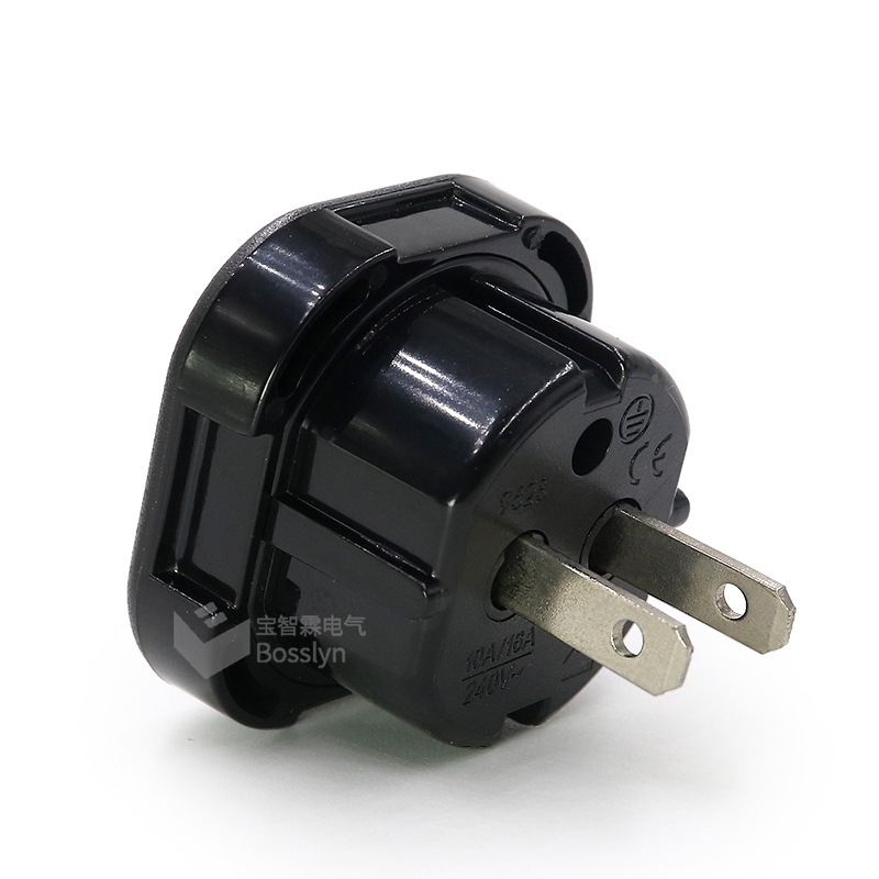 【厂家供应】 英式转美式澳式转换插头 美式澳式可旋转转换接头