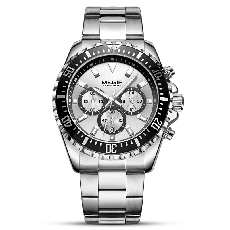 New Watch Megal MEGIR Multifunctional Watch Men's Fashion, Sports, Business Calendar, Luminous Men's Watch Quartz Watch 2064_voghion.com
