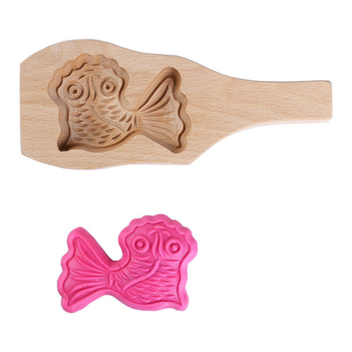 Wooden steamed bun mold, bun mold, household handmade pattern noodle clip, steamed bun clip, cake concave bottom wooden mold