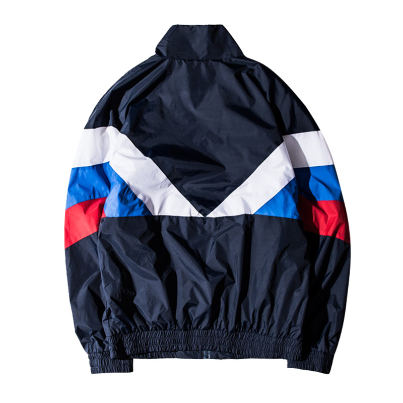 Chaqueta Deportiva Retro de Primavera y Otoño 2025, Estilo Europeo y Americano, para Parejas, Uniforme Escolar, Color Block, Holgada, Informal, Ropa para Hombre