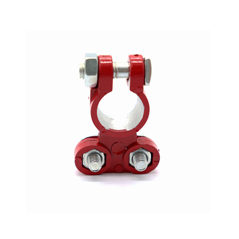 Abrazaderas de batería de aleación de aluminio engrosadas para automóviles y camiones, conectores de batería, terminales negros y rojos para uso en vehículos.