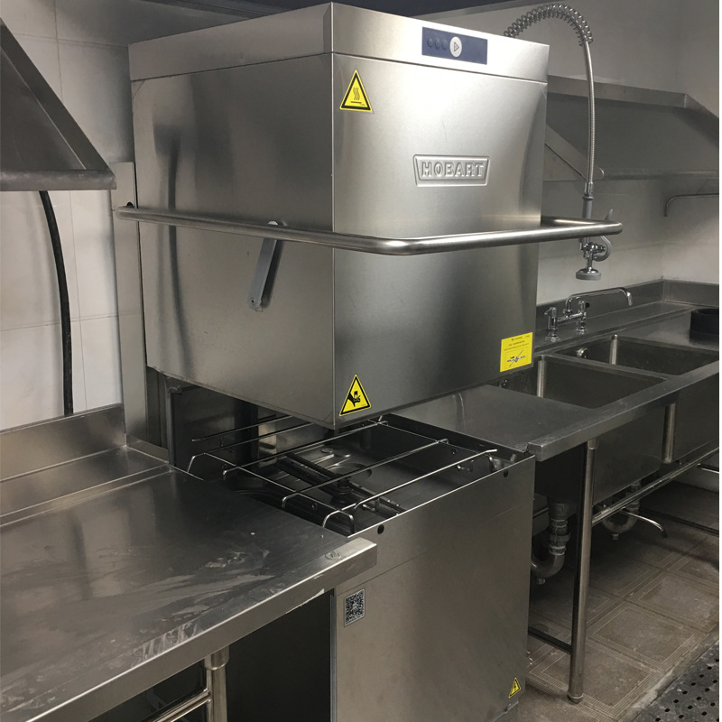 霍巴特揭盖式商用全自动洗碗机酒店餐厅餐饮用大型高温消毒洗杯机