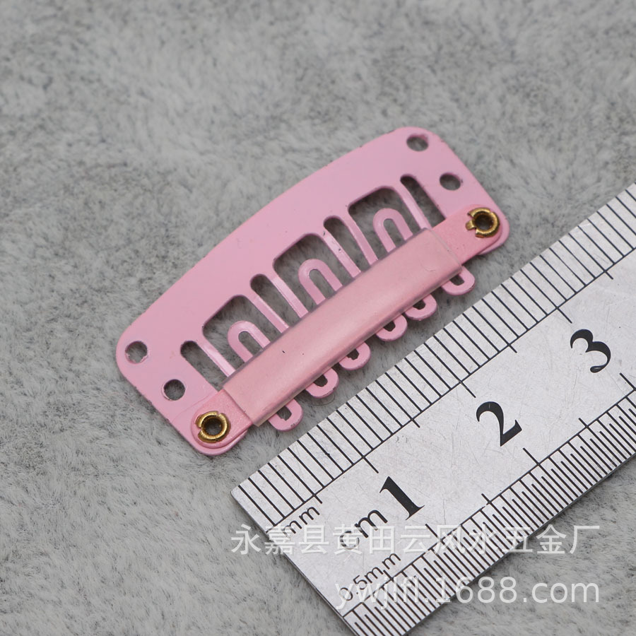 2,8-3,4 CM peluca clip en forma de U extensión del pelo gota de agua BB clip de pelo fetal 8 dientes pelo real accesorios de fijación peine de peluquería