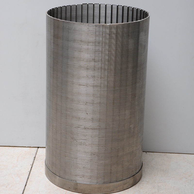 焊接式筛筒 304过滤圆筒筛梯形楔形缝筛不锈钢筛板批发