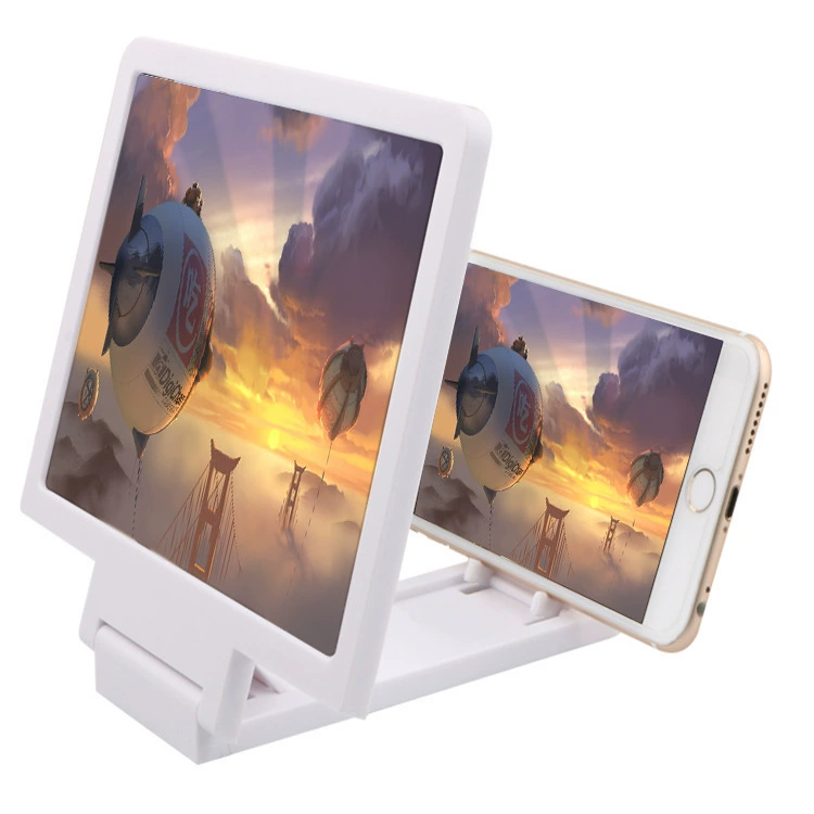 Мобильный телефон, экран, увеличительное стекло, 3D