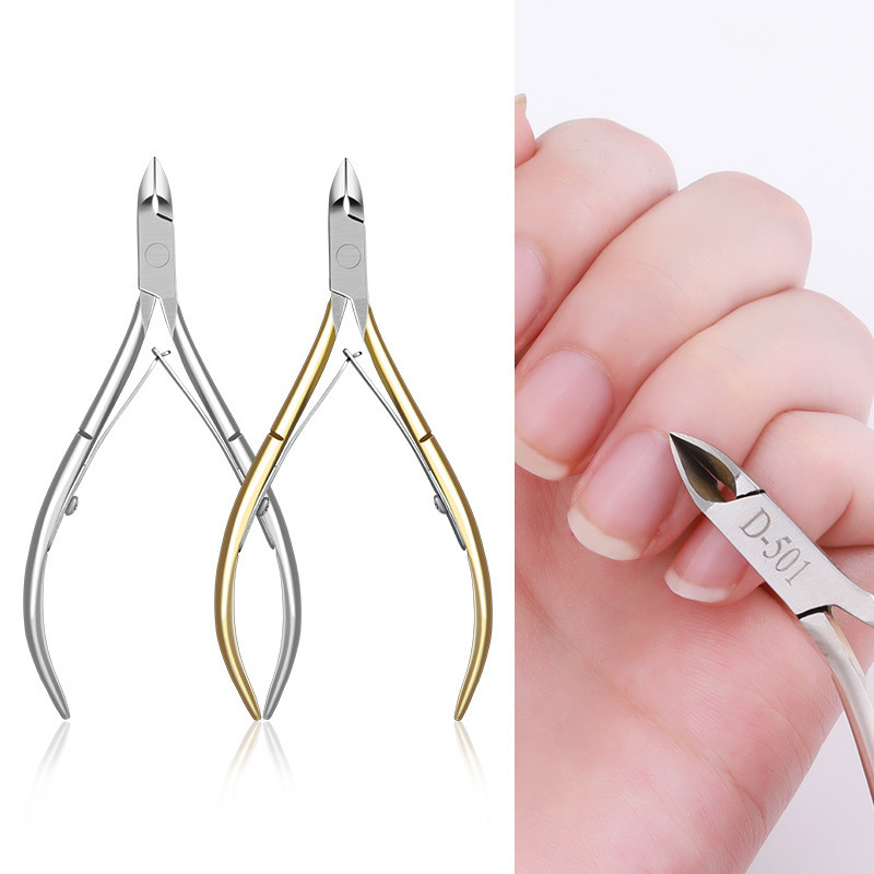 Manicure Dead Skin Scissors to Remove Dead Skin Barbs Nail Clippers Gold and Silver Stainless Steel Manicure Tools Cross-Border Hot Style