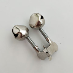 Fishing bell alarm iron clip straight twist small bell wholesale double bell fish bell sea pole throwing bell ring