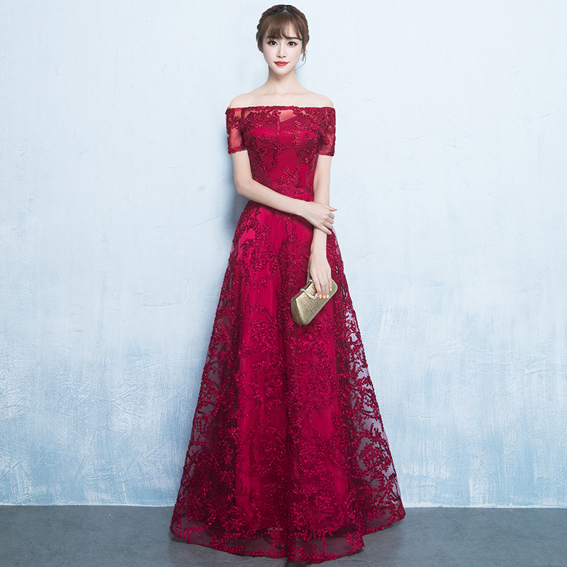 Vestido de noche color champán para mujer, modelo 2026, elegante vestido de un solo hombro para anfitriona de reunión anual, corte ajustado y largo. image 9